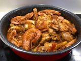 Pollo con gambas