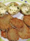 Cena light internacional: Egg bites + ruedas de berenjena