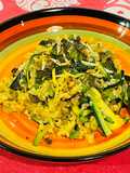 Bulgur con zucchine e piselli al limone
