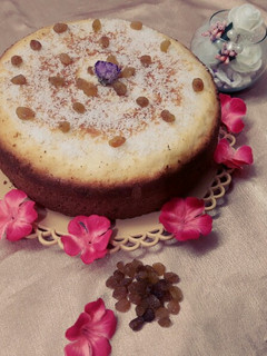 عکسی از دستور کیک شیفون کشمشی 😍 بدون فر
