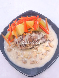 Foto resep Ayam Panggang Saus Jamur