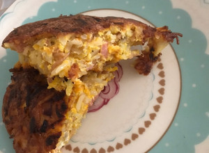 Una foto de Torta de arroz y zanahoria