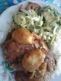Pollo en salsa de panela