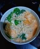 Mee + bayam ala penang delight