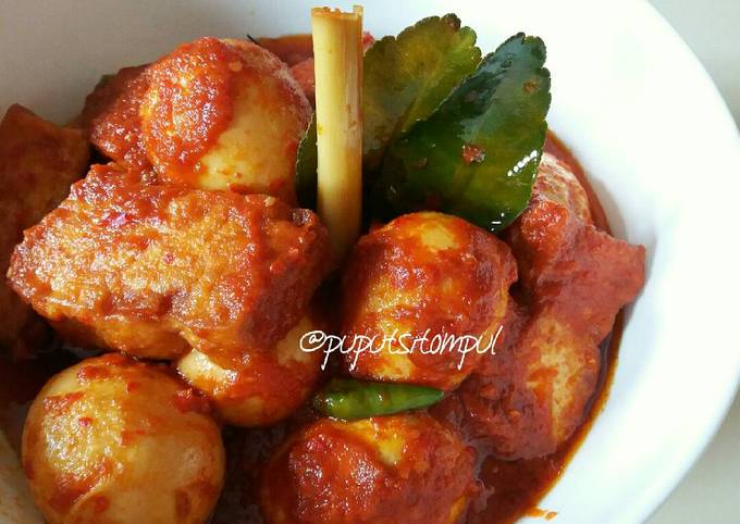  Resep enak bikin Tahu Telur Bumbu Bali dijamin nagih banget