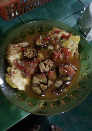 Foto resep Telur ceplok + terong saus tiram