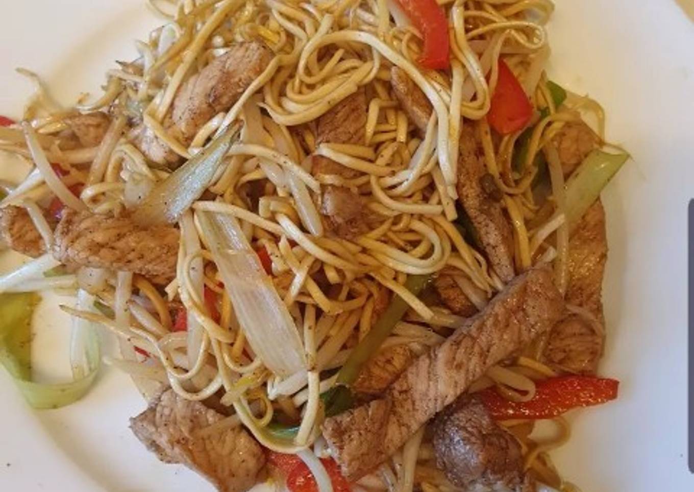 Pork chow mein for 1