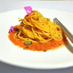 Pasta Cinnamon flavoured sauce A picture of Pasta Cinnamon flavoured sauce.