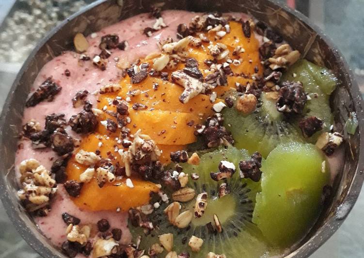 Bagaimana Menyiapkan Pink Smoothies Bowl (breakfast diet) Anti Gagal