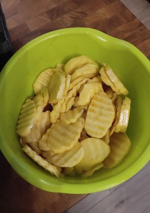 Une photo de Pommes de terre frie marinées au paprika