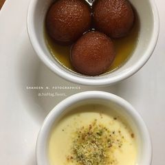 A picture of Kesar Gulab Jamun.