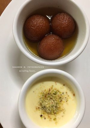 A picture of Kesar Gulab Jamun.