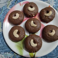 A picture of Instant Chocolate Dryfruit Peda.