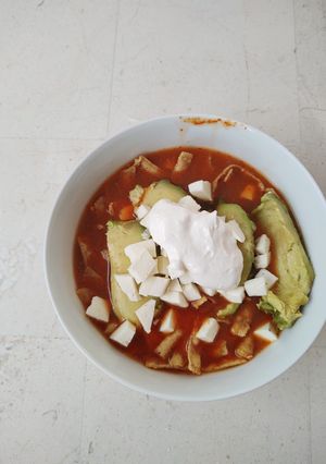 Una foto de Sopa de tortilla