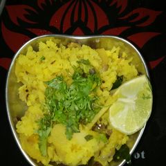 A picture of Batata poha (potato poha).