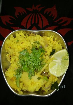 A picture of Batata poha (potato poha).