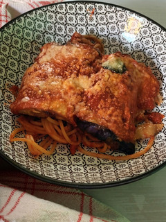 Foto di Involtini di melanzane e spaghetti