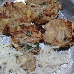A picture of Potato spaghetti cutlets.