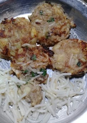 A picture of Potato spaghetti cutlets.