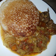 A picture of Sinasir (rice pancake).