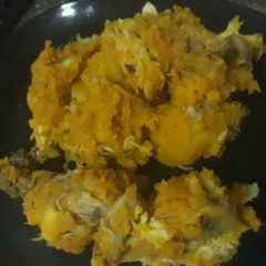Sweet potato porriage with chicken A picture of Sweet potato porriage with chicken.