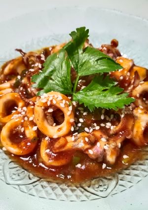 Foto resep Cumi Sake (Saus Kecap)