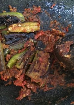 Foto resep Sambal terasi terong bakar