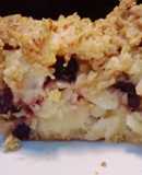 Postre crocante de manzanas y pasas