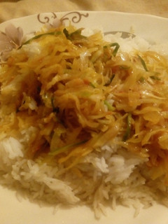 A picture of Fried cabbage # localdish contest Mombasa.