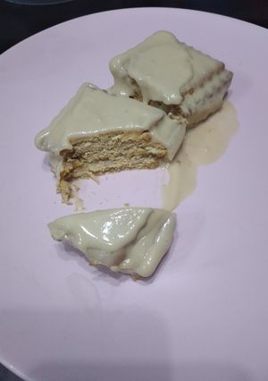 Una foto de Postre de galletas de vainilla con limón 💚