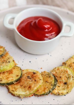 Une photo de Bouchées apéritives : courgettes croustillantes