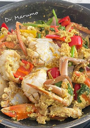 A picture of Stir Fry Mozambique Crab with Curry Powder.