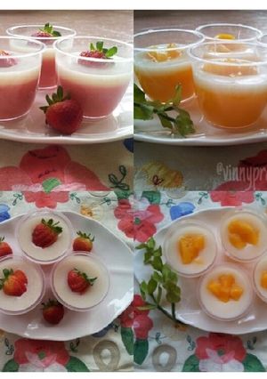 Foto resep Puding Strawberry Vs Puding Mangga