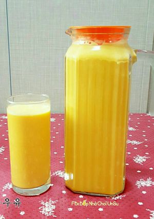 Hình của món Sữa bí Đỏ 호박우유.