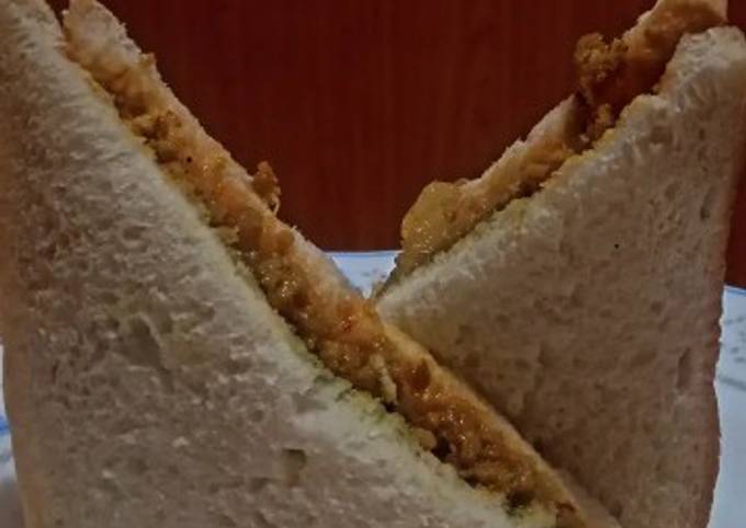 Leftover Qeema sandwich