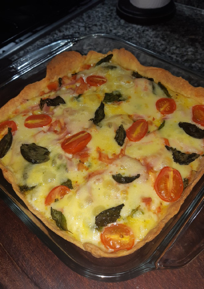 Una foto de Tarta caprese