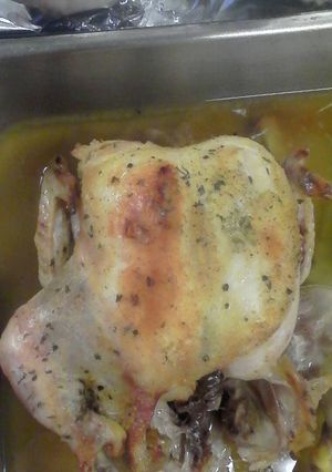A picture of Whole baked chicken.