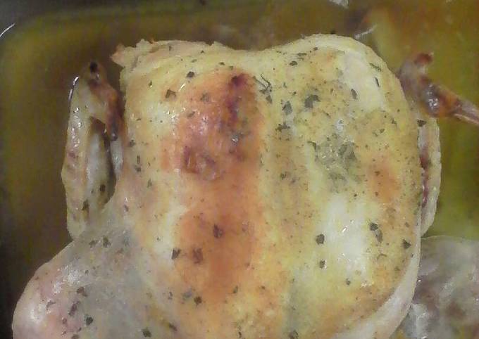 Whole baked chicken