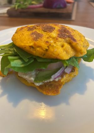Una foto de Arepas de zanahoria