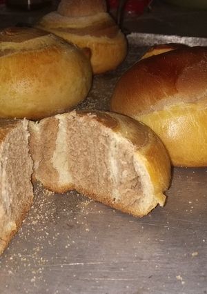 Una foto de Pan con centro de chocolate