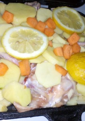 Una foto de Pollo al limón económico