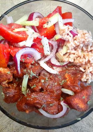 A picture of Moroccan Chicken Rice Bowl.