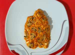 Una foto de Filete empapelado, con aderezo de mayonesa casera
