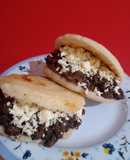 Arepa dominó a mi manera veggie y saludable!