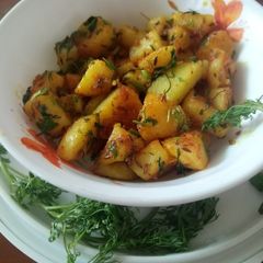 A picture of Jeera aloo.