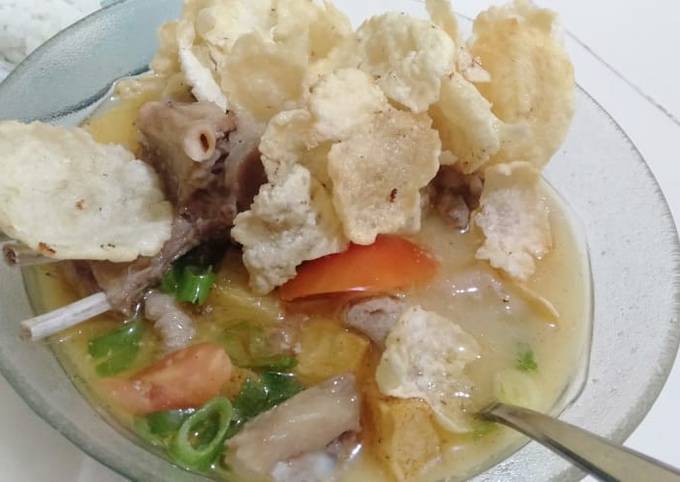 Soto betawi daging kambing kuah susu