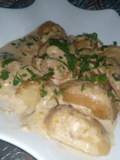 صورة لوصفة بطاطا بصوص بيضاء