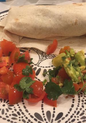 A picture of Chicken fajitas.
