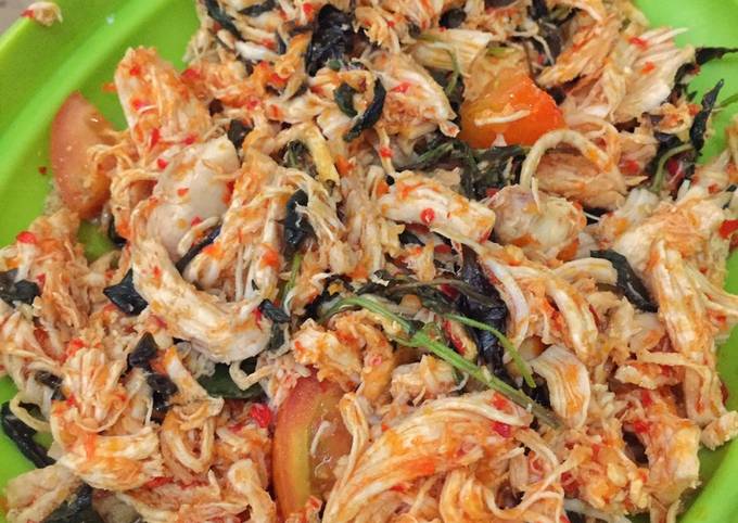 Ayam suwir balado kemangi