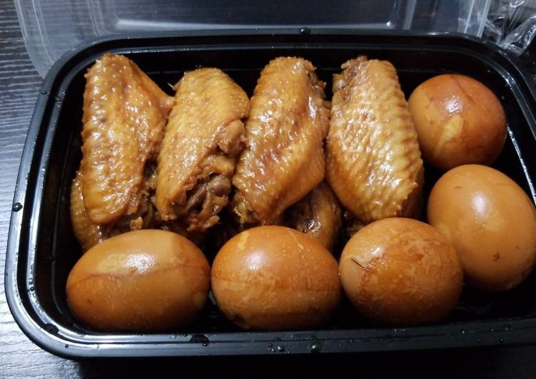 Simple Way to Prepare Award-winning Chinese Sweet Soya Chicken Wings and Eggs 豉油雞翼+蛋